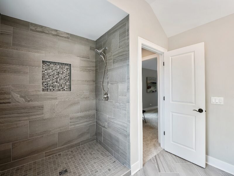 Newly remodeled large walk-in shower in Fort Mill, SC.